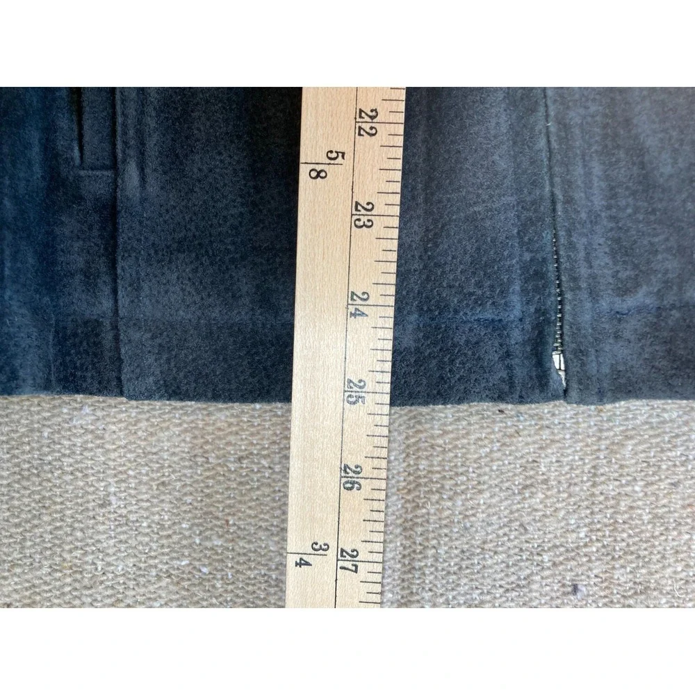 Womens‎ Sz Medium WILSONS LEATHER Maxima Suede Leather Jacket Navy Blue